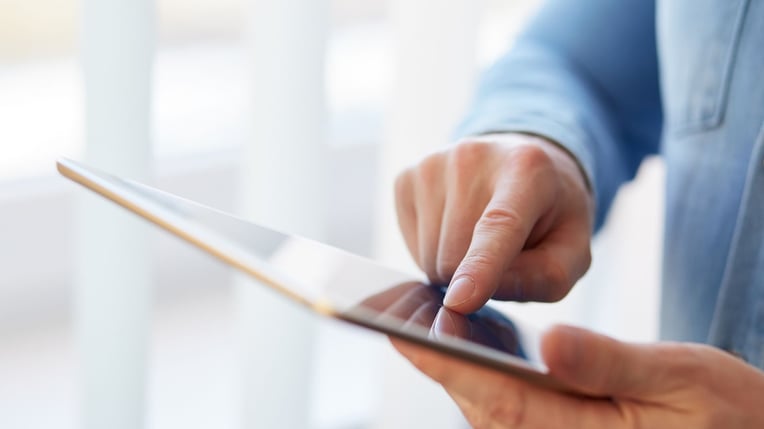 Local goverment official accessing centralized digital records