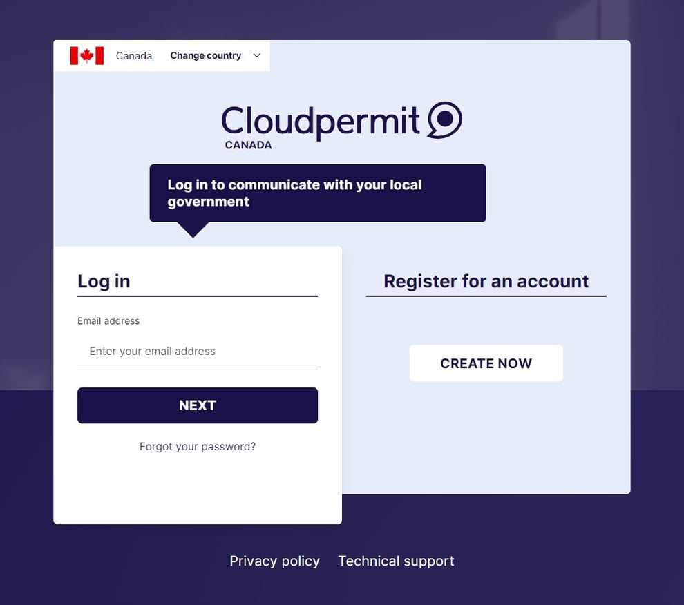 Cloudpermit login Canada