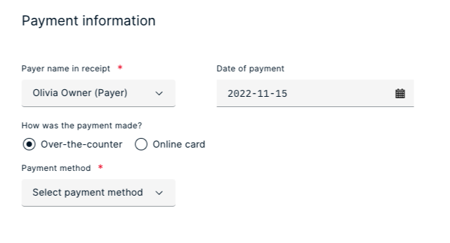 Payment dates for OTC payments