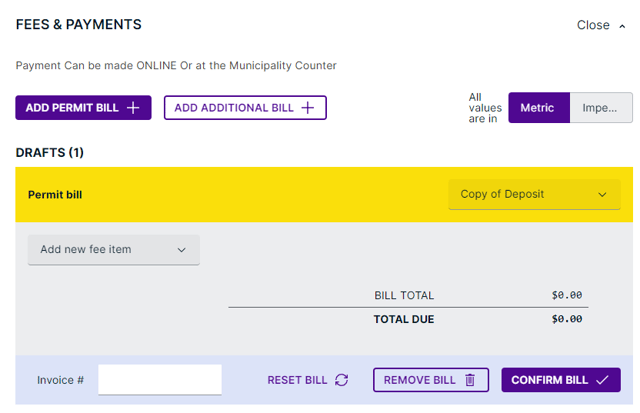 Online payments for applications and fees