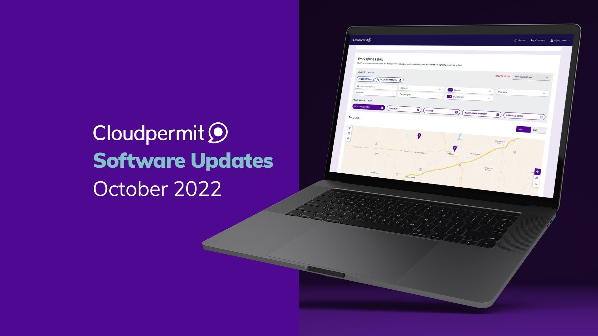 Software Updates: Dashboard Map, Workspace Links, Unassigned Workspace Filtering, and More