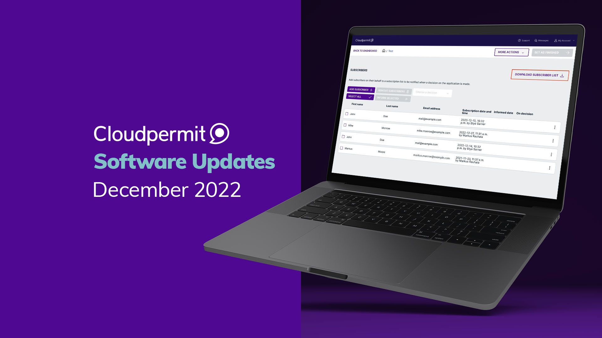 Software Updates: New Sorting Options, Tracking Circulation Request Due Dates, Download Subscriber Lists for Planning Approvals, and More